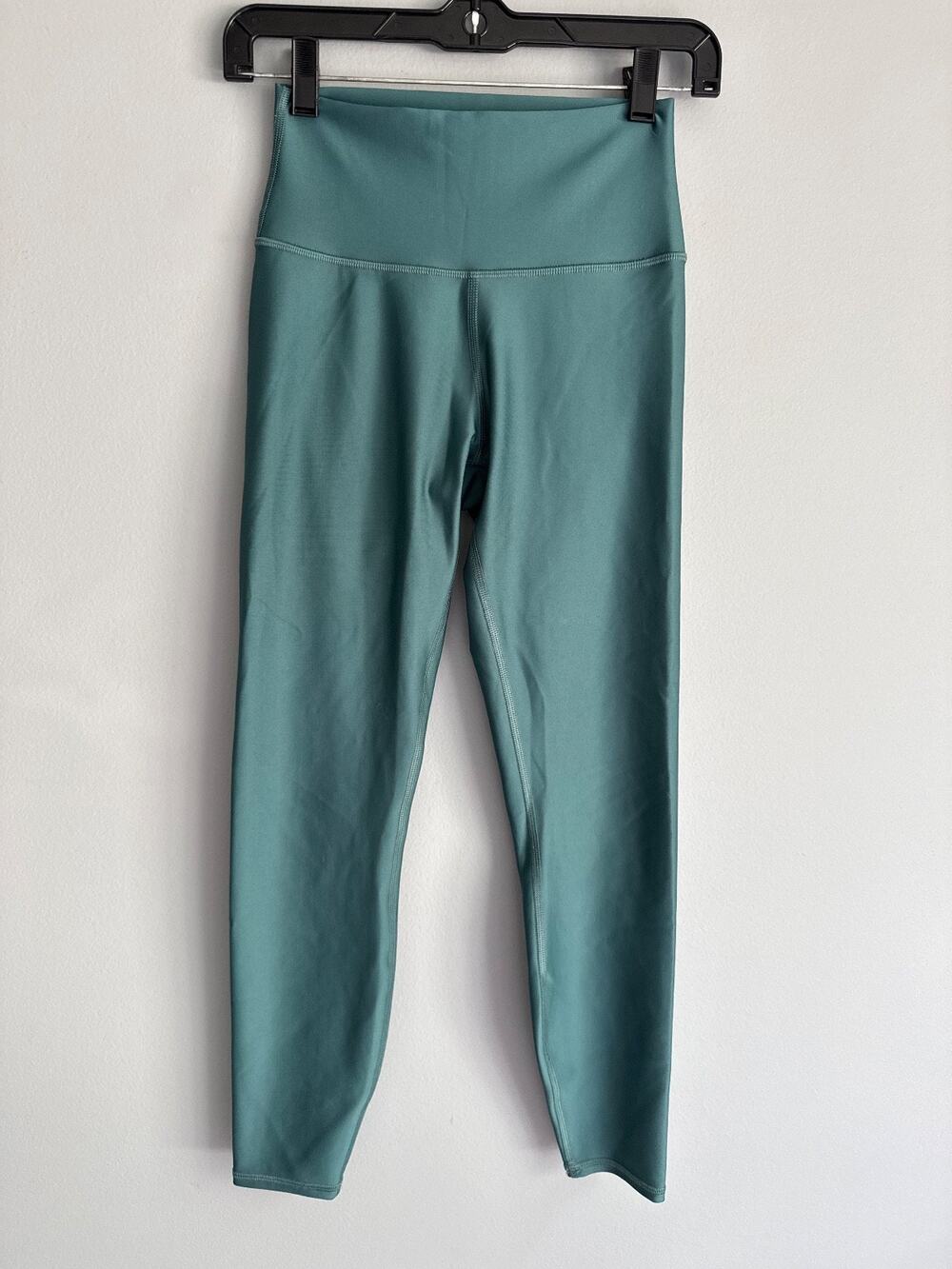 Alo Yoga Women Crop Leggings Size S Teal Green High Waist 7/8 Athleisure Pilates